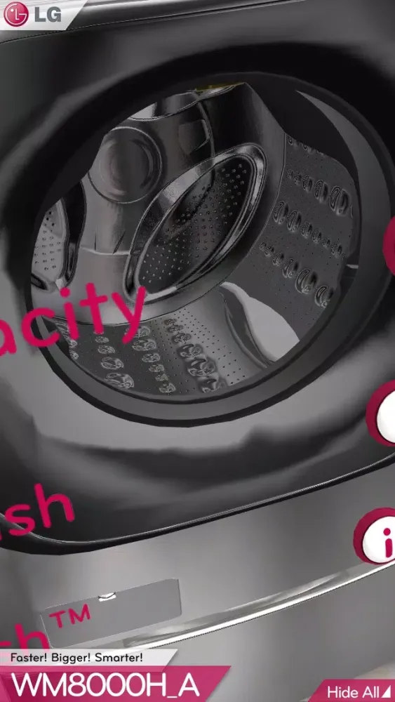 LG Turbowash ™ 3D AR App Screenshots