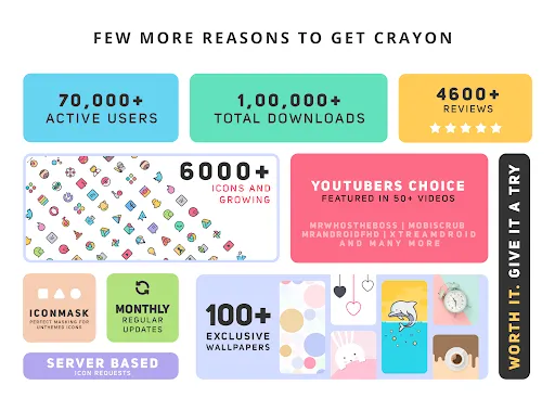 Crayon Icon Pack Screenshots