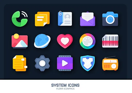 Captures d'écran de Flora : Material Icon Pack