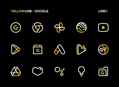 YellowLine Icon Pack : LineX-screenshot-3