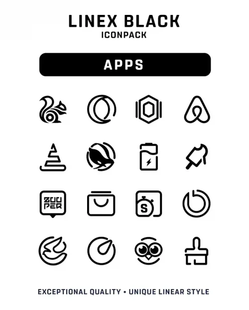 LineX Black Icon Pack-screenshot-1