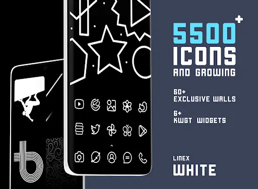 LineX White Icon Pack應用截圖