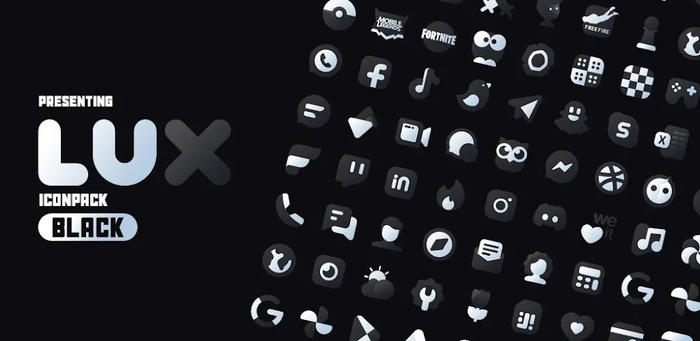 Black Icon Pack : LuX