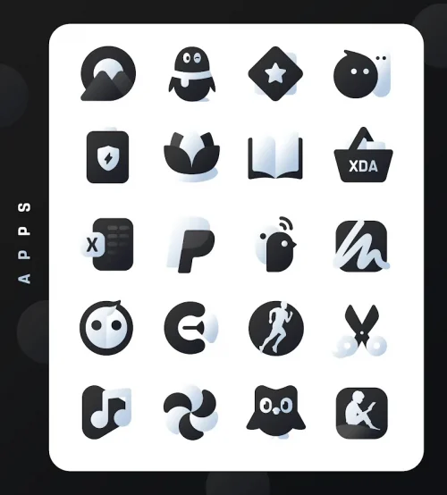 Black Icon Pack : LuX-screenshot-2