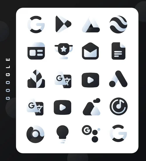 Black Icon Pack : LuX-screenshot-3