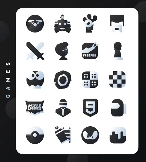 Black Icon Pack : LuX-screenshot-5