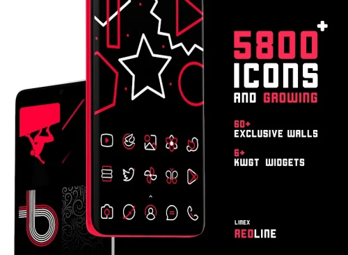 RedLine Icon Pack : LineX-screenshot-1