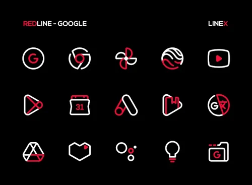 RedLine Icon Pack : LineX-screenshot-3