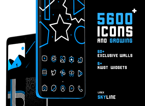 SkyLine Icon Pack: LineX Blue-screenshot-1