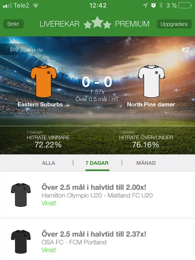 تصاویر LiveRekar - De bästa live tipsen direkt i din lur! iPad 
