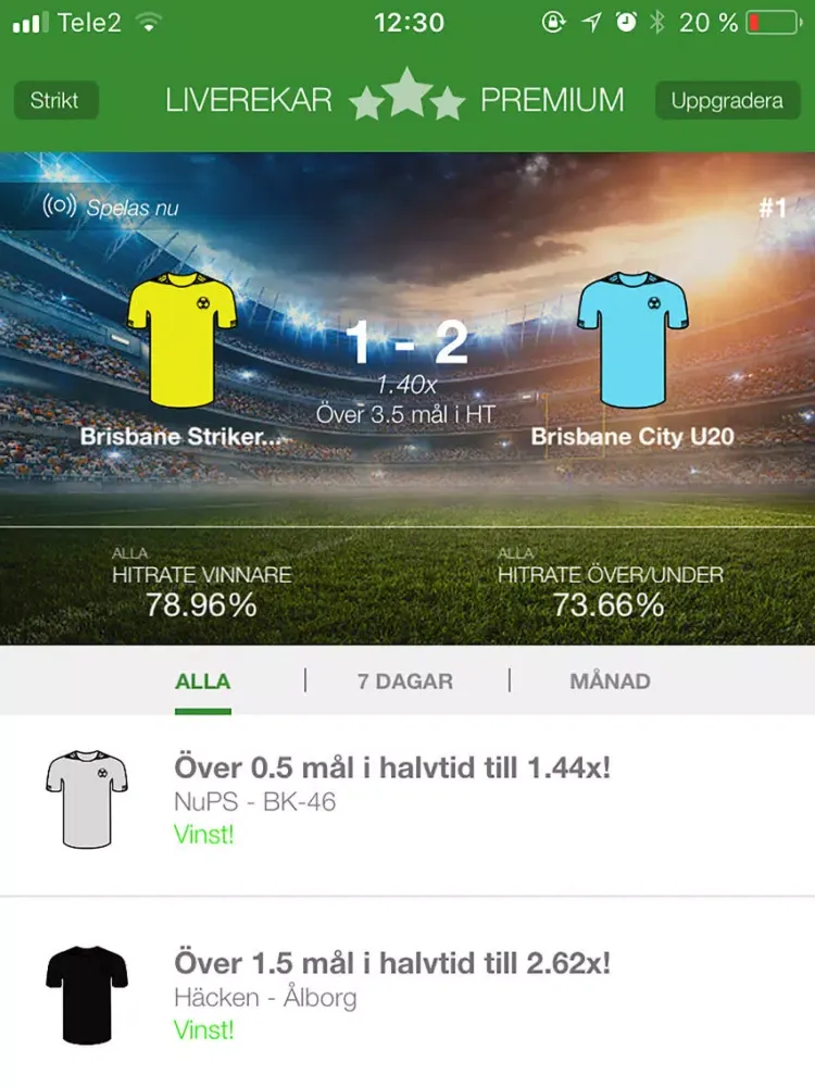 تصاویر LiveRekar - De bästa live tipsen direkt i din lur! iPad 