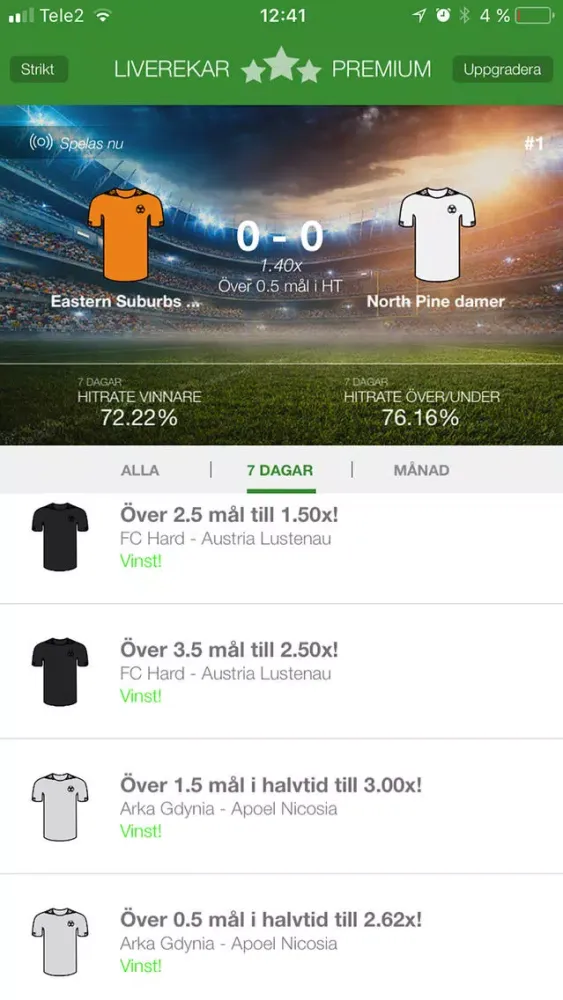 تصاویر LiveRekar - De bästa live tipsen direkt i din lur!