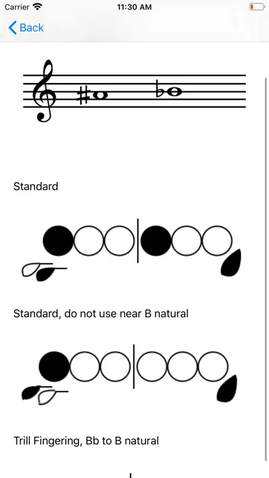 Wind Instrument Fingerings スクリーンショット