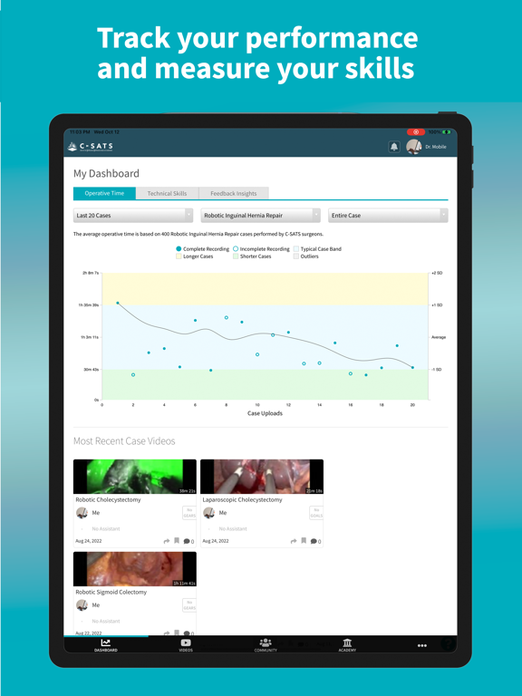 Capturas de tela do C-SATS Surgical Videos iPad 