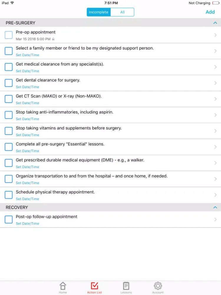 Health Partner Knees & Hips iPad  Ekran Görüntüleri