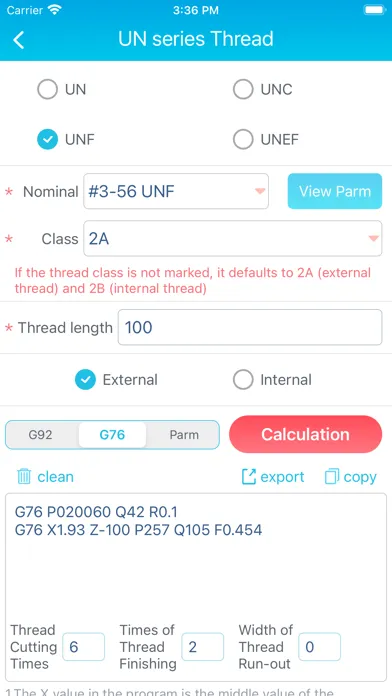 CNC Lathe calculator Screenshots