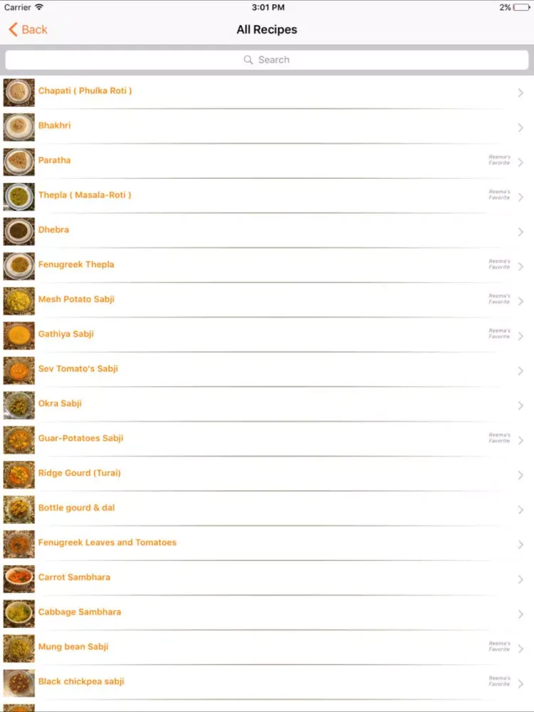 تصاویر Indian Vegetarian Recipes (INRecipes) iPad 