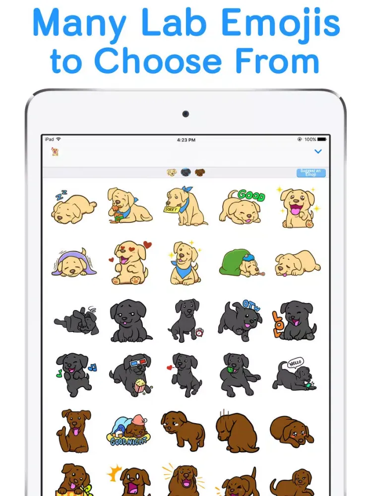 صور LabLoversMoji - Labrador Retriever Emoji Stickers iPad 
