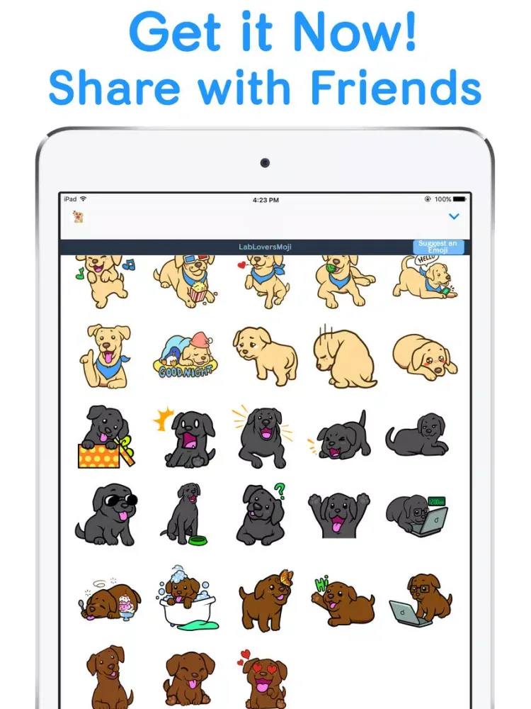 صور LabLoversMoji - Labrador Retriever Emoji Stickers iPad 