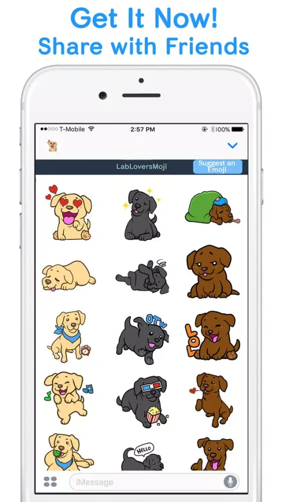 صور LabLoversMoji - Labrador Retriever Emoji Stickers