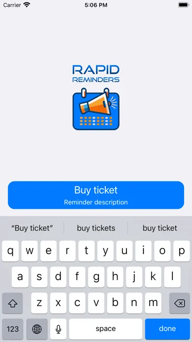 ภาพหน้าจอของ Rapid Reminders - Fast & Easy