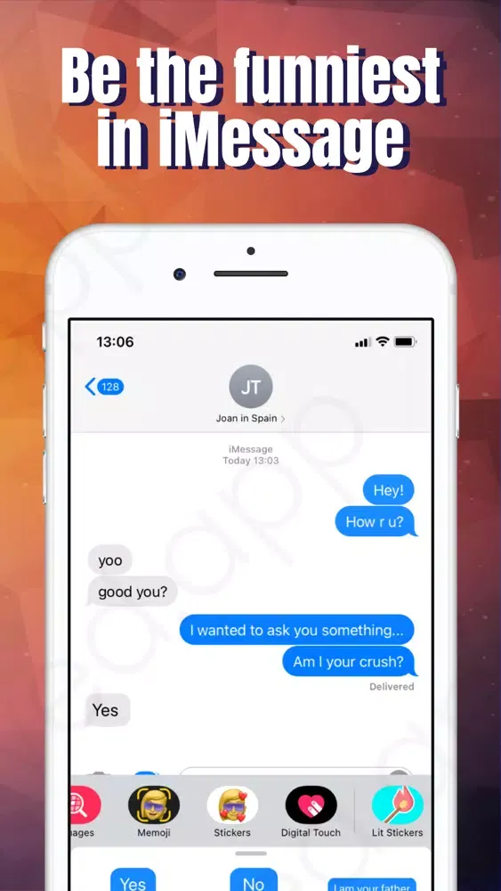 Tangkapan skrin Lit Stickers for iMessage