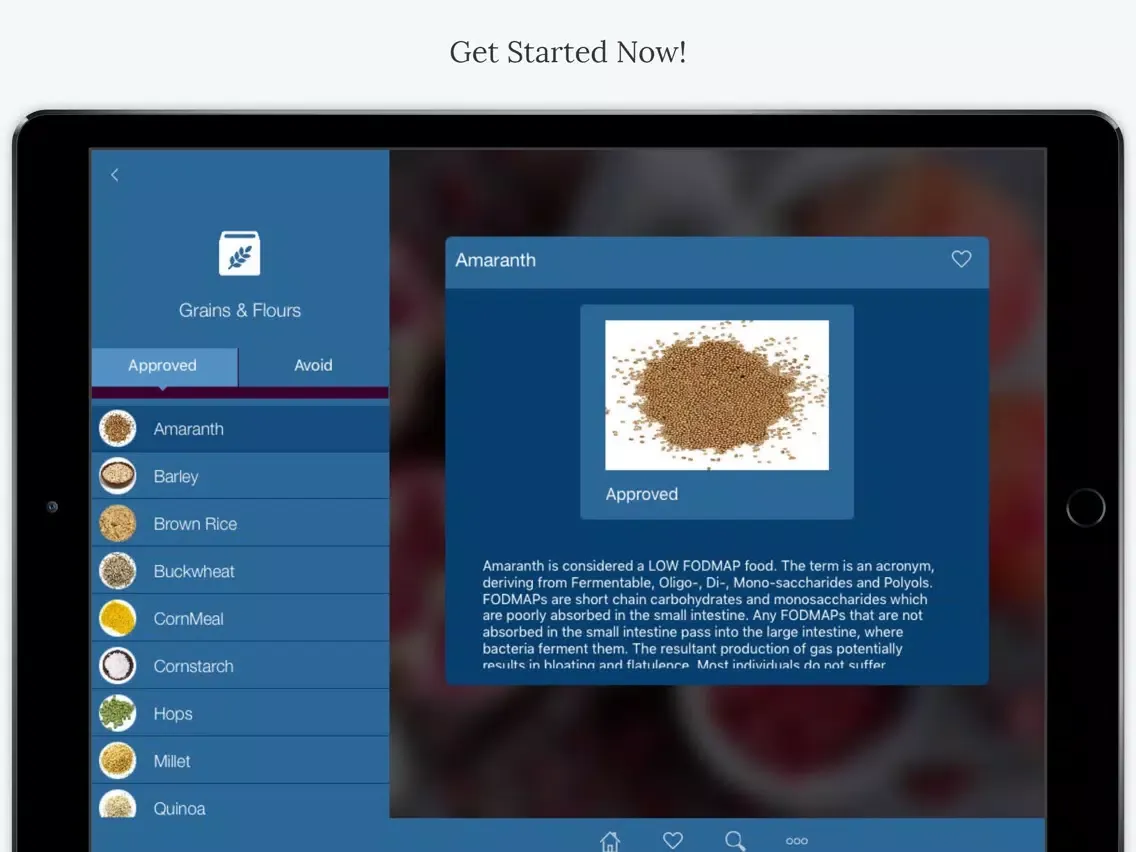 ภาพหน้าจอของ FODMAP Diet Foods. iPad 