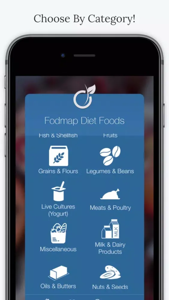 ภาพหน้าจอของ FODMAP Diet Foods.
