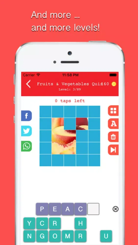 Fruits & Vegetables Quiz - Guess the name of food picture, new puzzle quiz word game. The best food trivia guessing games. Screenshots