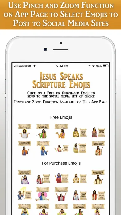 Jesus Speaks Scripture Emoji's Screenshots