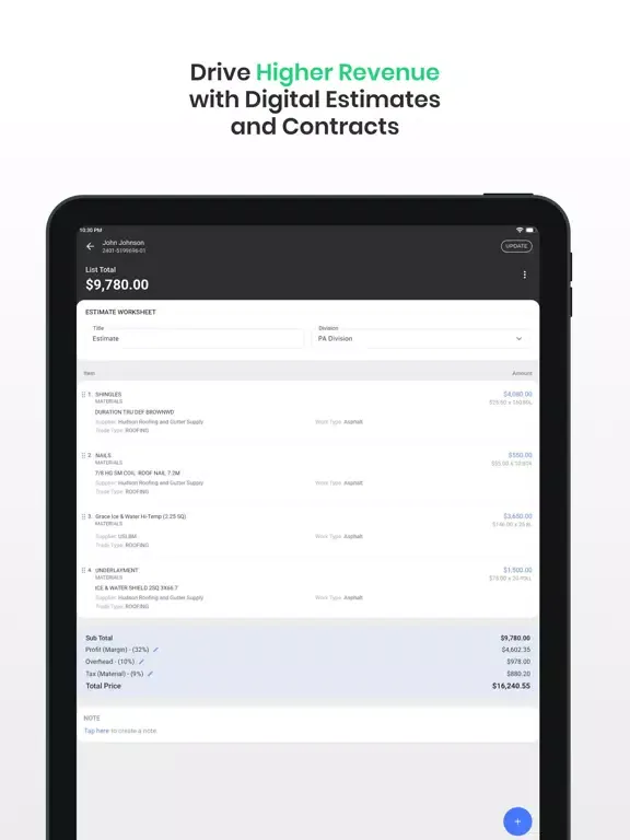 Zrzuty ekranu Leap formerly JobProgress iPad 
