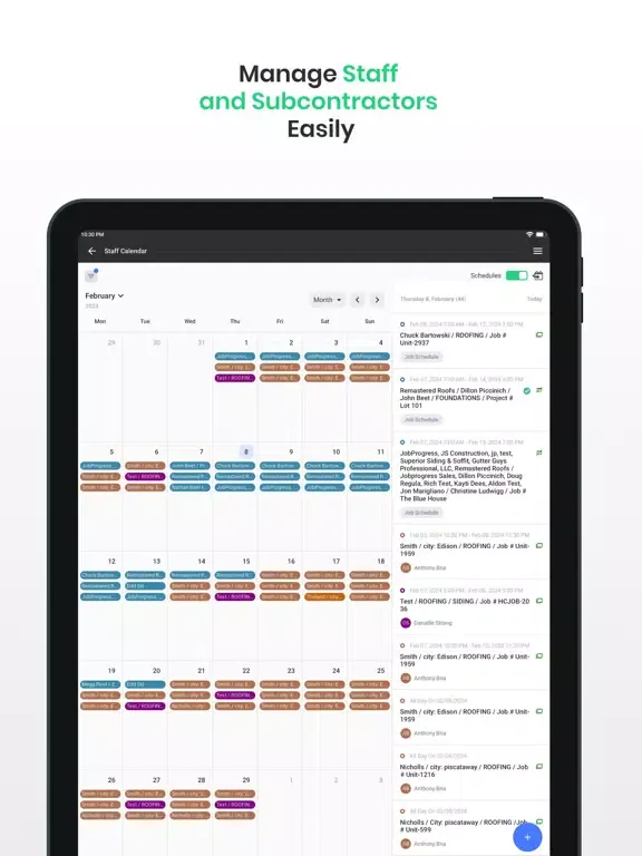 Zrzuty ekranu Leap formerly JobProgress iPad 