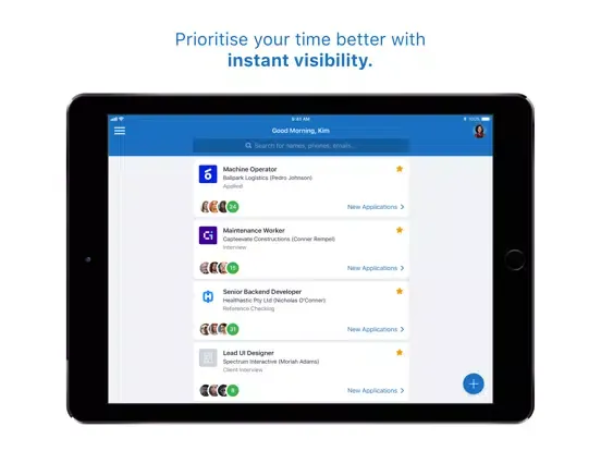 صور JobAdder Recruitment Software iPad 