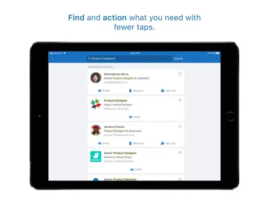 صور JobAdder Recruitment Software iPad 