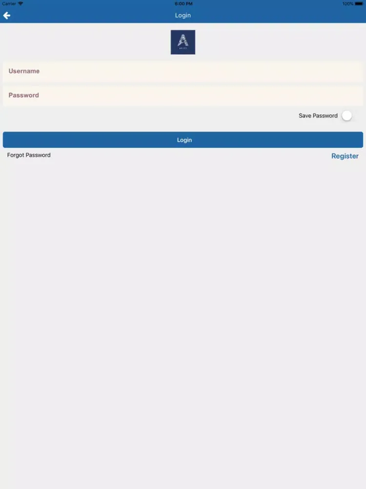 Ảnh chụp màn hình của Aditi Consulting iPad 