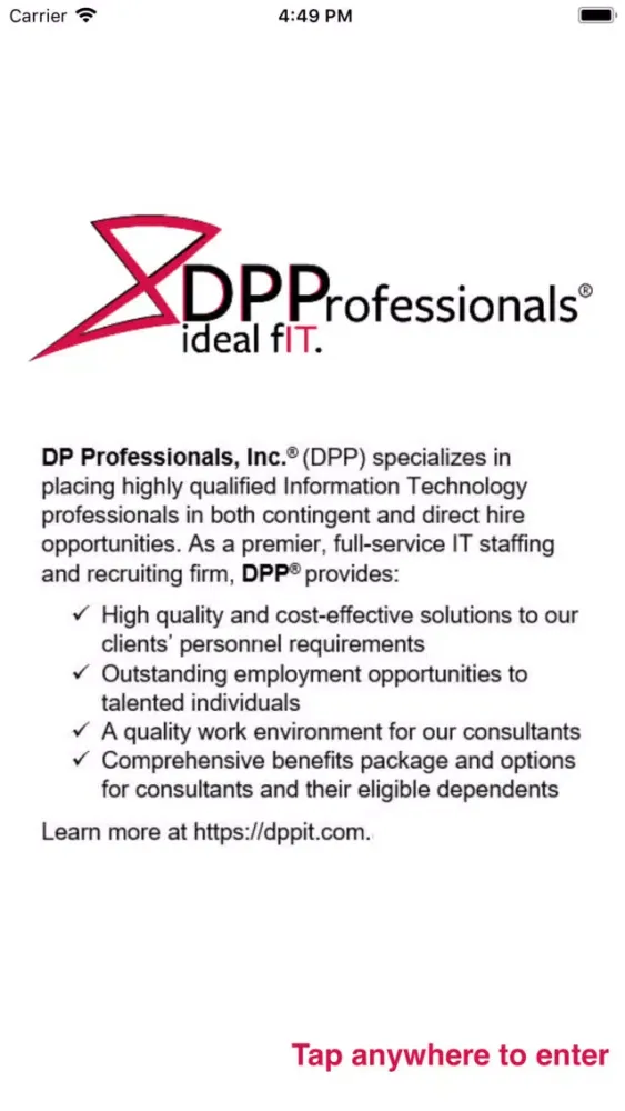 Captures d'écran de DP Professionals