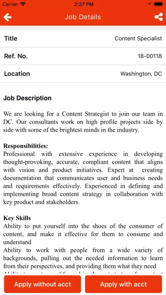 Captures d'écran de TELESIS JOBS