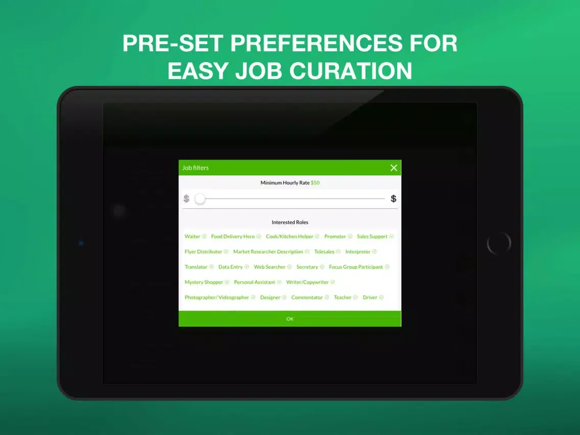 صور JOBDOH instant job search app iPad 