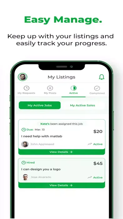 Ảnh chụp màn hình của Jobs Marketplace