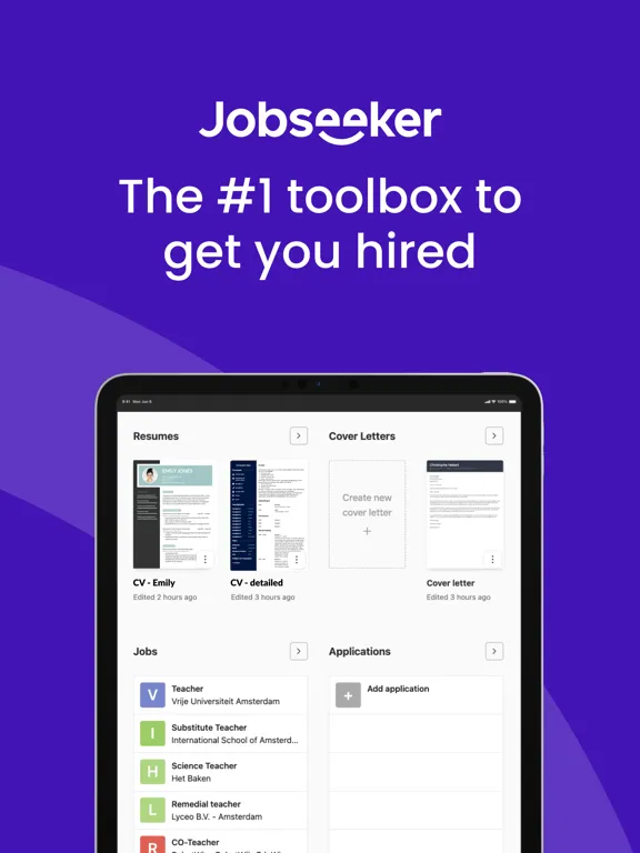 Capturas de pantalla de Jobseeker.com iPad 