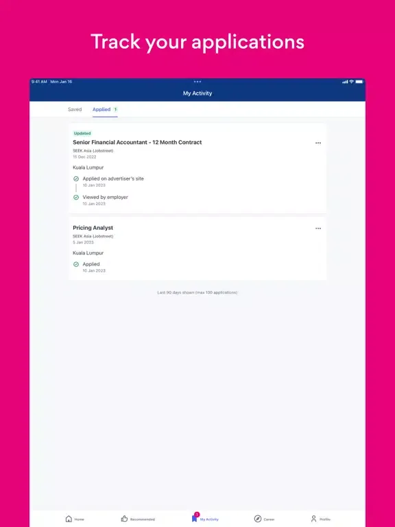 صور Jobstreet: Job search & career iPad 