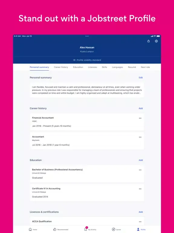صور Jobstreet: Job search & career iPad 