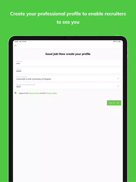 Zrzuty ekranu JobTeaser - jobs for students iPad 