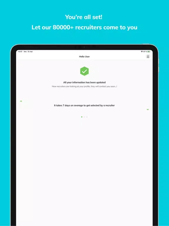 Zrzuty ekranu JobTeaser - jobs for students iPad 