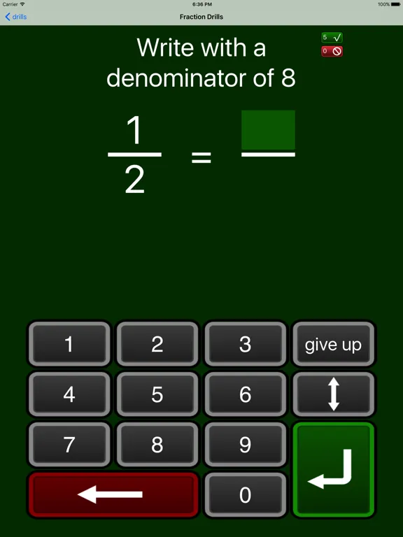 Fraction Drills Free iPad  स्क्रीनशॉट