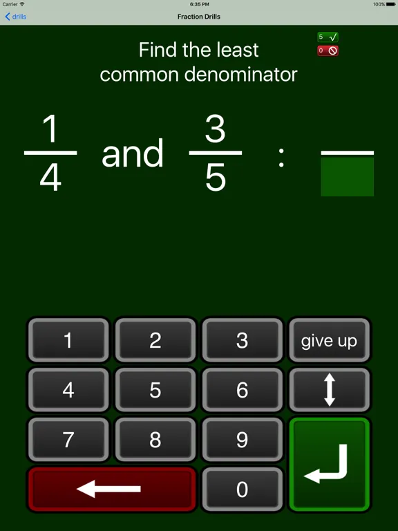 Fraction Drills Free iPad  स्क्रीनशॉट