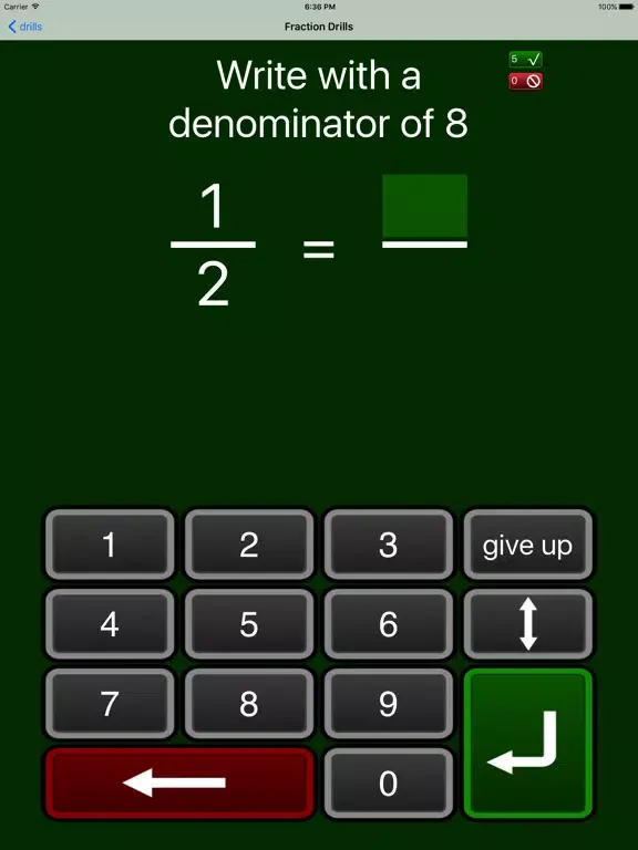 Fraction Drills iPad  Screenshots