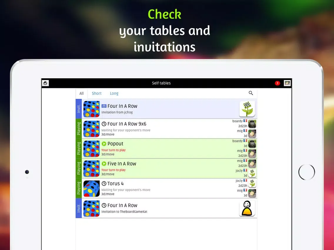 ภาพหน้าจอของ Jocly Four in a Row iPad 