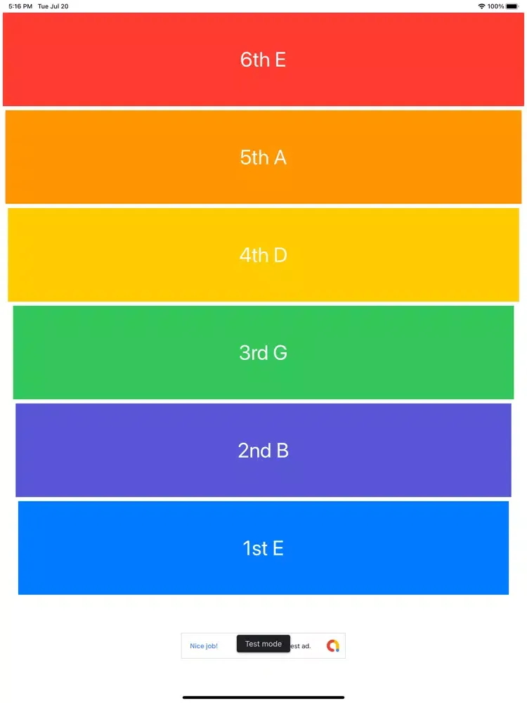 Very Simple Guitar Tuner iPad  Screenshots
