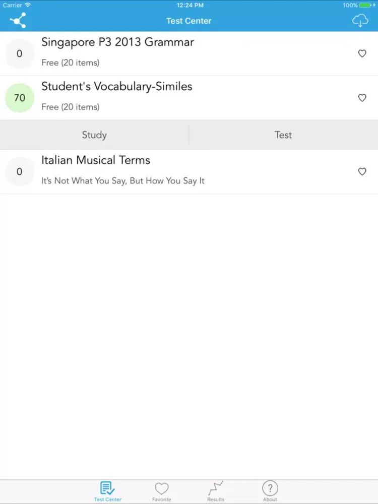 Capturas de pantalla de One Fourth English Test - JOE-Learning iPad 